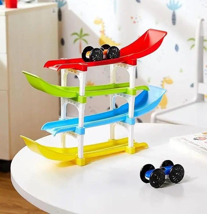 Colorful Racing Car Ramp – Fun & Learning Toy for Kids (3+ Years)