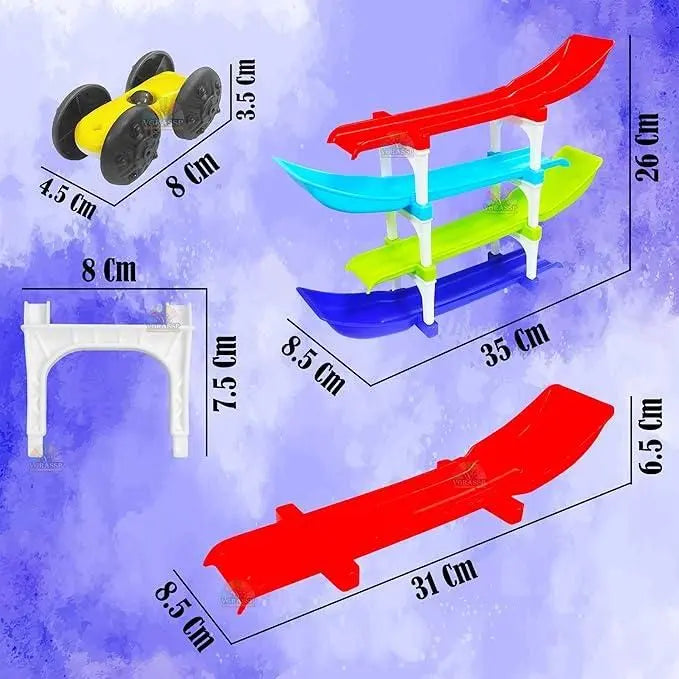 Colorful Racing Car Ramp – Fun & Learning Toy for Kids (3+ Years)