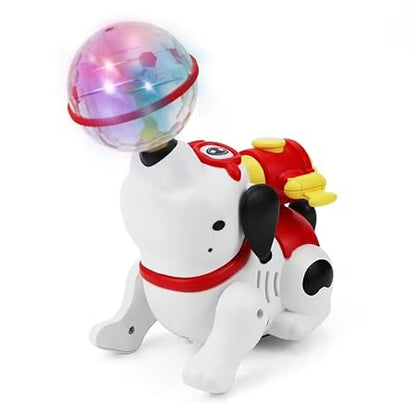 360° Rotating Spray Dog Toy 🐶💦 | Lights & Music 🎶 | 3+ Yrs