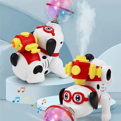 360° Rotating Spray Dog Toy 🐶💦 | Lights & Music 🎶 | 3+ Yrs