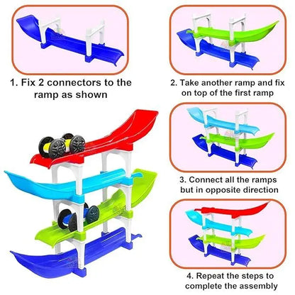 Colorful Racing Car Ramp – Fun & Learning Toy for Kids (3+ Years)