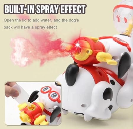 360° Rotating Spray Dog Toy 🐶💦 | Lights & Music 🎶 | 3+ Yrs