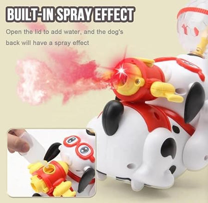 360° Rotating Spray Dog Toy 🐶💦 | Lights & Music 🎶 | 3+ Yrs