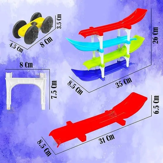 Colorful Racing Car Ramp – Fun & Learning Toy for Kids (3+ Years)