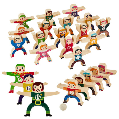 Moopok Wooden Stacking Toys,16Pcs Circus Hercules Acrobatic Troupe Interlock Toy